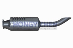 Muffler for SF138-2 engine with 2-bolt mounting, 4 shifeng