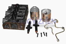 Головка цилиндра + поршень, форсунка в сборе, топливопроводы Cylinder Head + Piston, Complete Injector Assembly, Fuel Pipes j285t fengshou